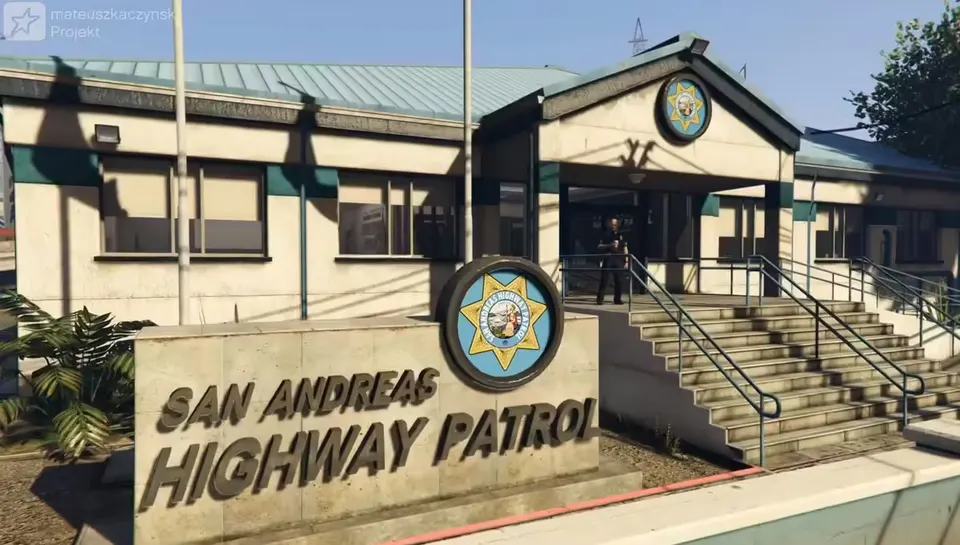 Exterior de la estación de patrullas de la autopista San Andreas en FiveM