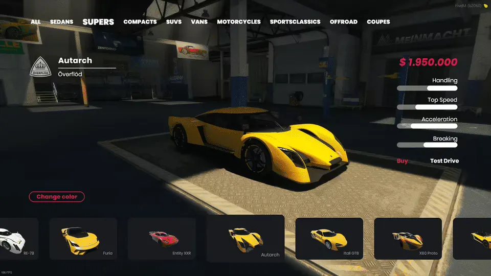 Vehicle Shop (Dealership) HUD 2.0