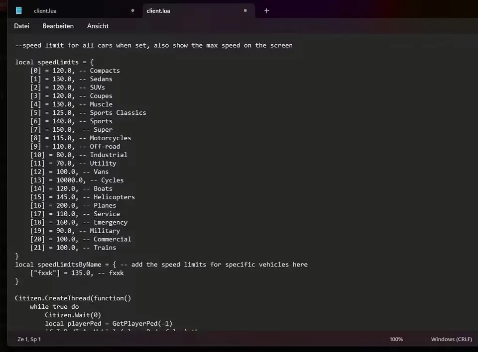 SpeedLimit Script FiveM resource preview