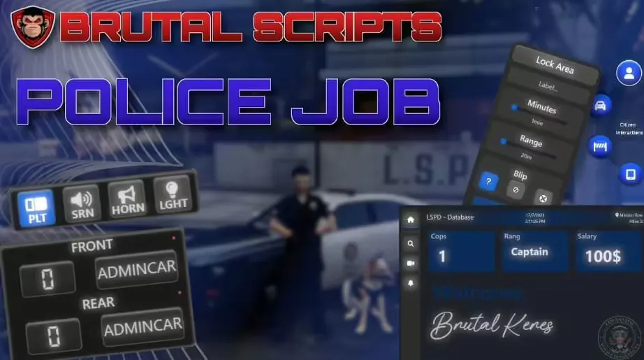 Aperçu des ressources de Brutal Police Job FiveM