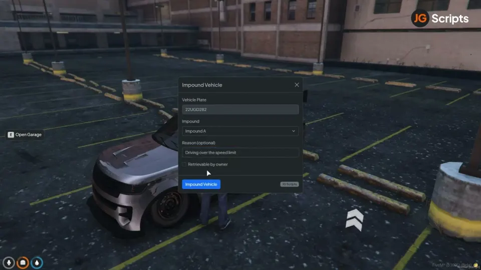 JG Advanced Garages FiveM Ressourcen-Vorschau 5