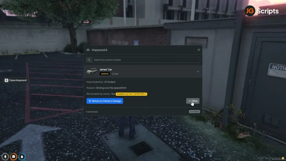 JG Advanced Garages FiveM Ressourcen-Vorschau 6