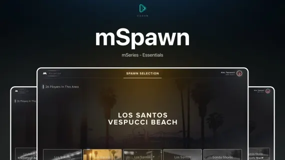 CodeM mSpawnSelector — Spawn Location Picker FiveM resource preview