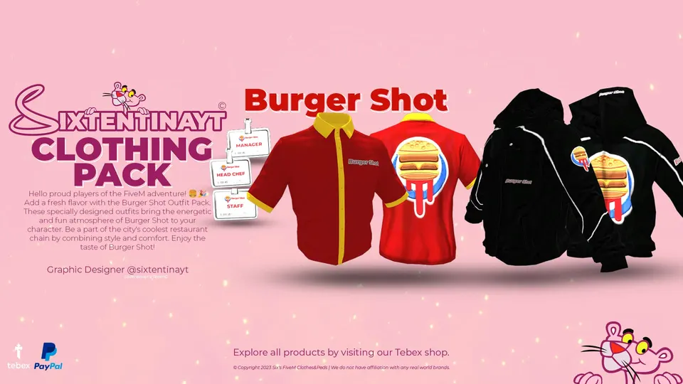 Heyday Burger Shot Clothing Pack | Male & Female Uniforms FiveM FiveM resource preview